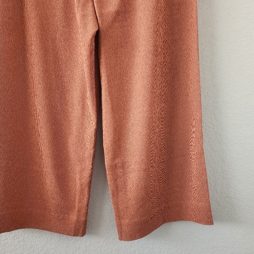 Athleta Echo Wide Leg Crop Pant Jambe Orange Breathable Pull On Packable NWT 12 - Picture 11 of 12